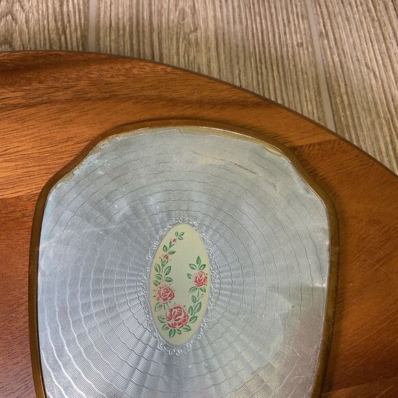 Lot of 2 Vanity Dresser Sets Matching Hand Mirror and Hair Brush Vintage 1950s B - Picture 6 of 10